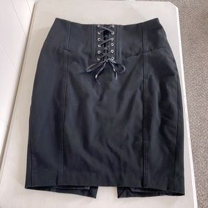Lace-up Pencil Skirt